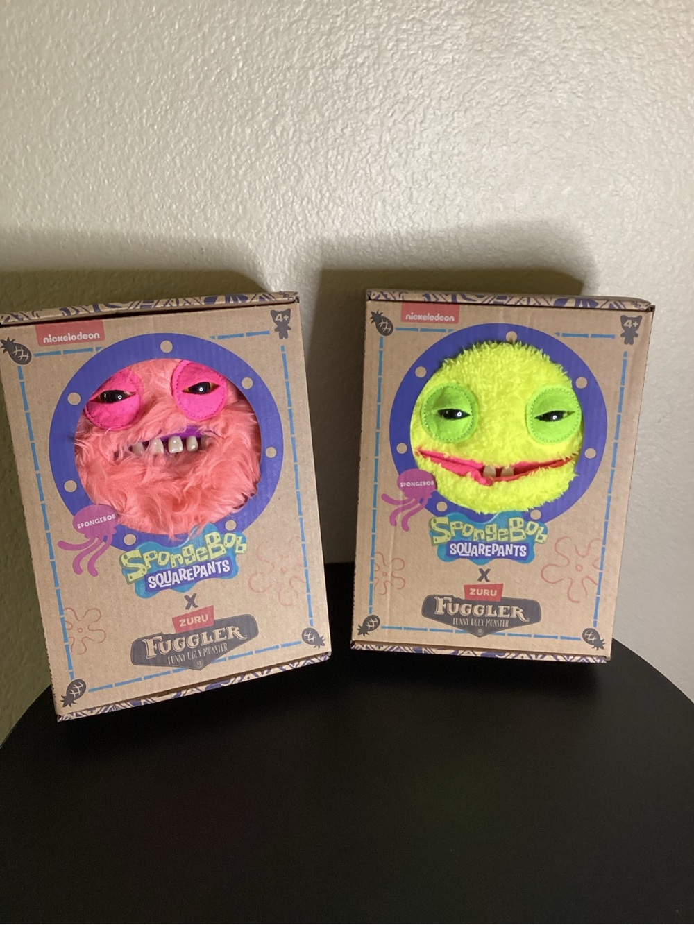 SpongeBob Squarepants Plush Fuggler Set - Pink & Neon Green